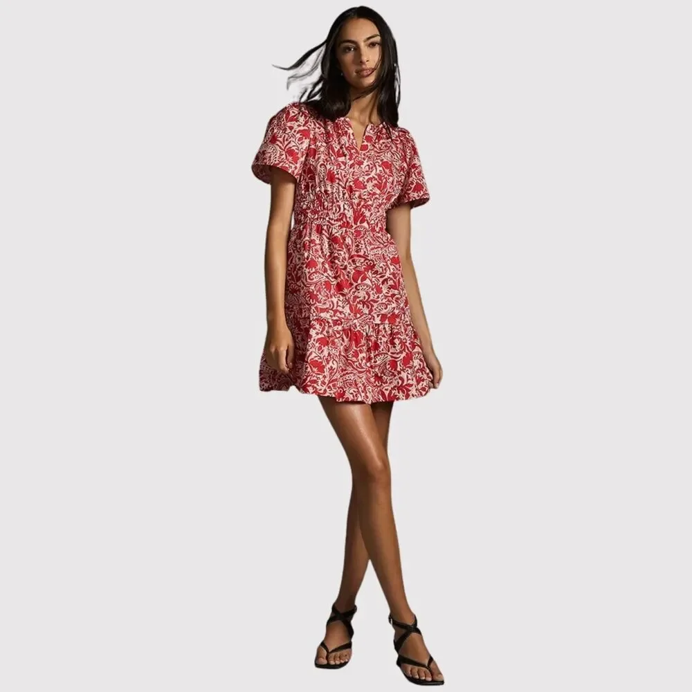 anthropologie red mini dress Daily Practice by Anthropologie Short-Sleeve Mini Dress